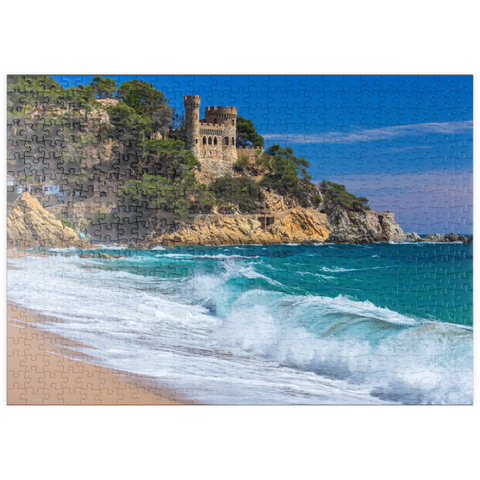 puzzleplate Küste von Lloret de Mar, Costa Brava, Katalonien, Spanien 500 Puzzle