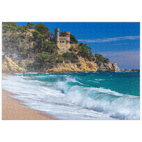 Darstellung des Puzzle Motivs Küste von Lloret de Mar, Costa Brava, Katalonien, Spanien - Puzzleteile: 500