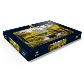 Darstellung des Puzzle Motivs Blick vom Park Parque da Alameda zur Kathedrale von Santiago de Compostela - Puzzleteile: 200