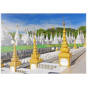 Darstellung des Puzzle-Motivs Stupas der Sandamuni-Pagode, Mandalay, Myanmar (Burma) – Puzzleteile: 1000