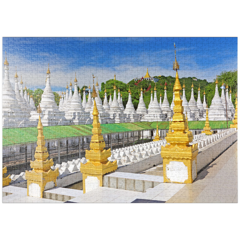 puzzleplate Stupas der Sandamuni-Pagode, Mandalay, Myanmar (Burma) 1000 Puzzle