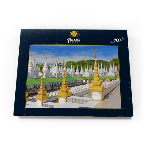 Stupas der Sandamuni-Pagode, Mandalay, Myanmar (Burma) 200 Puzzle Schachtel Ansicht3