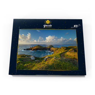 Coastal Path, Küstenweg an den The Rumps bei Polzeath, Nordküste, Cornwall, England 100 Puzzle Schachtel Ansicht3