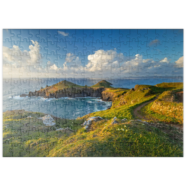 puzzleplate Coastal Path, Küstenweg an den The Rumps bei Polzeath, Nordküste, Cornwall, England 200 Puzzle