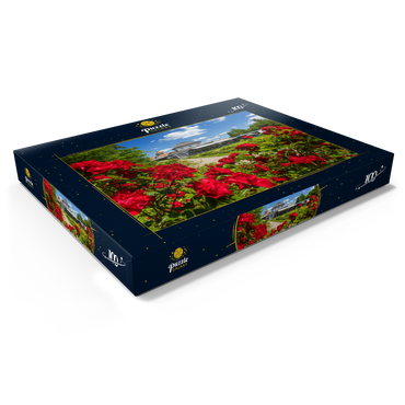 Café im Botanischen Garten zur Zeit der Rosenblüte 100 Puzzle Schachtel Ansicht1