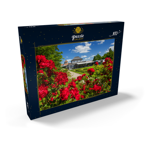 Café im Botanischen Garten zur Zeit der Rosenblüte 100 Puzzle Schachtel Ansicht2
