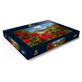 Alternative Darstellung des Puzzle-Motivs Café im Botanischen Garten zur Zeit der Rosenblüte – Puzzleteile: 200