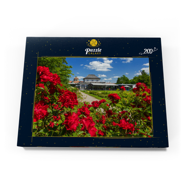 Café im Botanischen Garten zur Zeit der Rosenblüte 200 Puzzle Schachtel Ansicht3