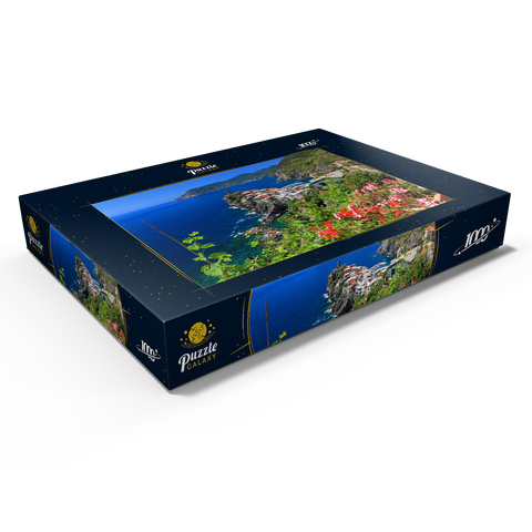 Küstenlandschaft mit Blick auf Vernazza, Italienische Riviera, Cinque Terre, Ligurien, Italien 1000 Puzzle Schachtel Ansicht1