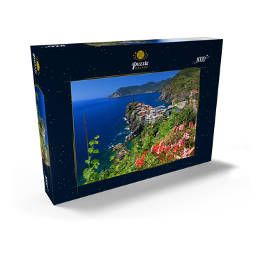 Küstenlandschaft mit Blick auf Vernazza, Italienische Riviera, Cinque Terre, Ligurien, Italien 1000 Puzzle Schachtel Ansicht2