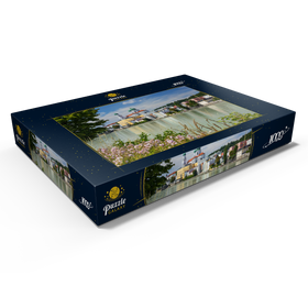 Alternative Darstellung des Puzzle-Motivs Inn mit dem Dom St. Stephan in Passau, Niederbayern, Bayern, Deutschland – Puzzleteile: 1000