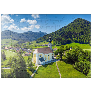 puzzleplate Pfarrkirche St. Georg in Ruhpolding, Chiemgau 100 Puzzle