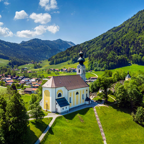 Pfarrkirche St. Georg in Ruhpolding, Chiemgau 200 Puzzle 3D Modell