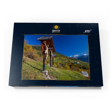 Churburg gegen Stilfser Joch Nationalpark, Schluderns, Vinschgau, Trentino-Südtirol, Italien 1000 Puzzle Schachtel Ansicht3