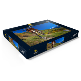 Alternative Darstellung des Puzzle-Motivs Churburg gegen Stilfser Joch Nationalpark, Schluderns, Vinschgau, Südtirol – Puzzleteile: 200