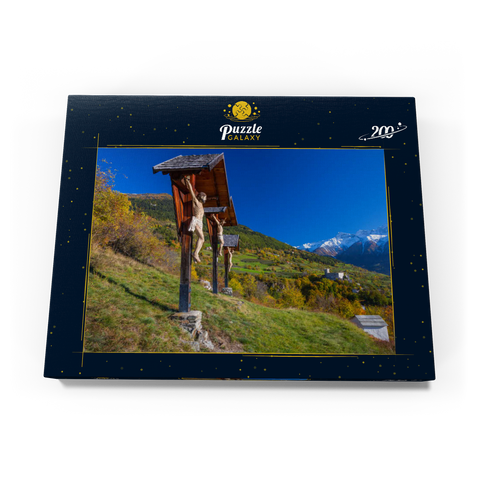 Churburg gegen Stilfser Joch Nationalpark, Schluderns, Vinschgau, Trentino-Südtirol, Italien 200 Puzzle Schachtel Ansicht3