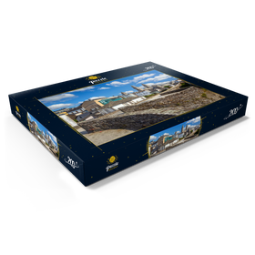Darstellung des Puzzle Motivs Römische Stadtmauer von Lugo mit der Kathedrale Santa Maria, Jakobsweg - Puzzleteile: 200