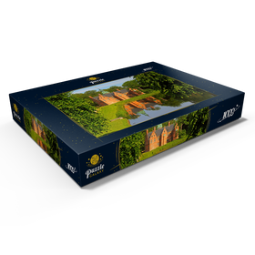 Alternative Darstellung des Puzzle-Motivs Schlosspavillon im Park des Wasserschlosses Frederiksborg, Hilleröd, Dänemark – Puzzleteile: 1000