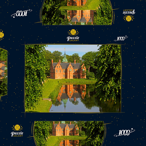 Schlosspavillon im Park des Wasserschlosses Frederiksborg, Hilleröd, Seeland, Dänemark 1000 Puzzle Schachtel 3D Modell