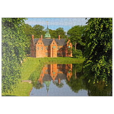 puzzleplate Schlosspavillon im Park des Wasserschlosses Frederiksborg, Hilleröd, Seeland, Dänemark 500 Puzzle