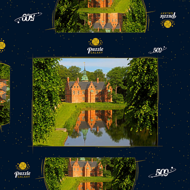 Schlosspavillon im Park des Wasserschlosses Frederiksborg, Hilleröd, Seeland, Dänemark 500 Puzzle Schachtel 3D Modell