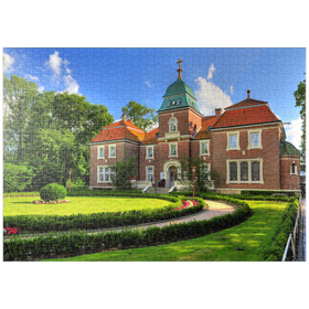 Darstellung des Puzzle-Motivs Sielhof in Neuharlingersiel, Ostfriesland, Niedersachsen, Deutschland – Puzzleteile: 1000