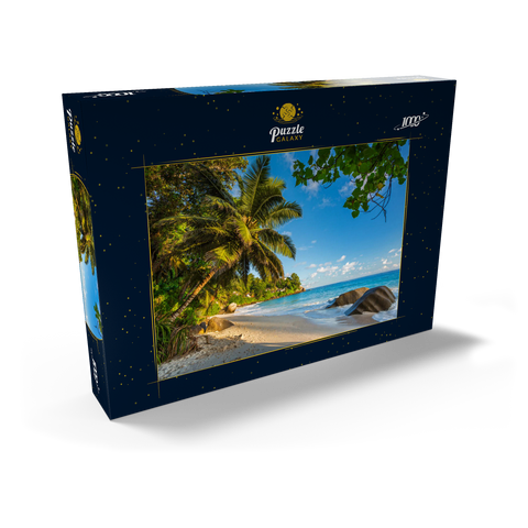 Granitfelsen am Carana Beach in der Carana Bay, Seychellen 1000 Puzzle Schachtel Ansicht2