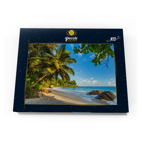 Granitfelsen am Carana Beach in der Carana Bay, Seychellen 100 Puzzle Schachtel Ansicht3