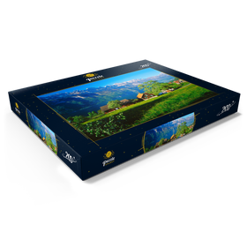 Darstellung des Puzzle Motivs Blick über den Walensee zu den Churfirsten (2306m), Kanton St. Gallen, Schweiz - Puzzleteile: 200