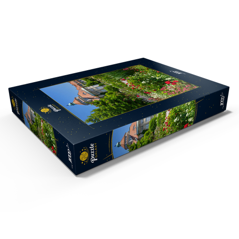 Botanischer Garten zur Zeit der Rosenblüte, München 1000 Puzzle Schachtel Ansicht1