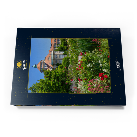 Botanischer Garten zur Zeit der Rosenblüte, München 1000 Puzzle Schachtel Ansicht3