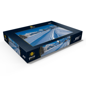 Darstellung des Puzzle Motivs Buckelwiesen bei Mittenwald gegen Wörner (2474m) und Karwendelgebirge - Puzzleteile: 1000