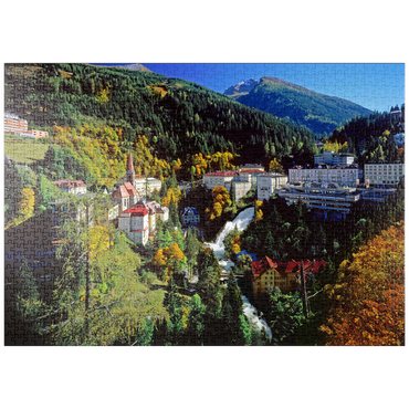 puzzleplate Gasteiner Wasserfall in Bad Gastein, Pongau, Salzburger Land, Österreich 1000 Puzzle