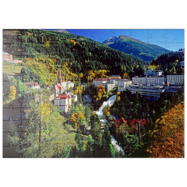 puzzleplate Gasteiner Wasserfall in Bad Gastein, Pongau, Salzburger Land, Österreich 100 Puzzle