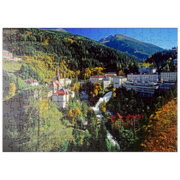 puzzleplate Gasteiner Wasserfall in Bad Gastein, Pongau, Salzburger Land, Österreich 200 Puzzle