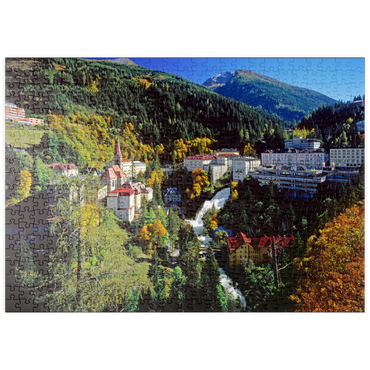 puzzleplate Gasteiner Wasserfall in Bad Gastein, Pongau, Salzburger Land, Österreich 500 Puzzle