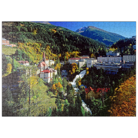 puzzleplate Gasteiner Wasserfall in Bad Gastein, Pongau, Salzburger Land, Österreich 500 Puzzle