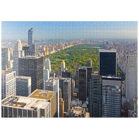Darstellung des Puzzle-Motivs Blick vom Rockefeller Center über den Central Park, Manhattan, New York City, USA – Puzzleteile: 1000