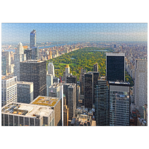puzzleplate Blick vom Rockefeller Center über den Central Park, Manhattan, New York City, USA 1000 Puzzle