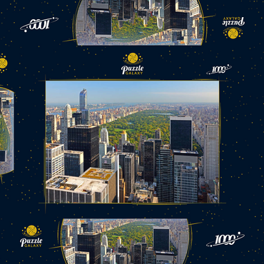 Blick vom Rockefeller Center über den Central Park, Manhattan, New York City, USA 1000 Puzzle Schachtel 3D Modell