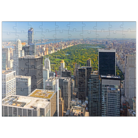 puzzleplate Blick vom Rockefeller Center über den Central Park, Manhattan, New York City, USA 100 Puzzle