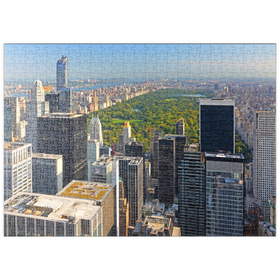 Darstellung des Puzzle-Motivs Blick vom Rockefeller Center über den Central Park, Manhattan, New York City, USA – Puzzleteile: 500