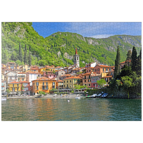 Darstellung des Puzzle Motivs Varenna am Comer See, Provinz Lecco, Lombardei, Italien - Puzzleteile: 1000