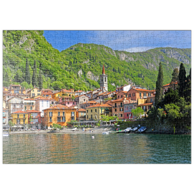 Darstellung des Puzzle Motivs Varenna am Comer See, Provinz Lecco, Lombardei, Italien - Puzzleteile: 500