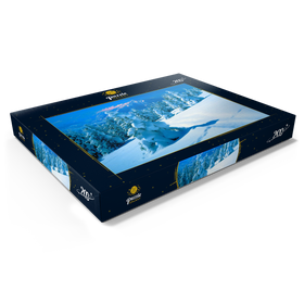 Alternative Darstellung des Puzzle-Motivs Verschneite Tannen am Niederhorn (1963m) mit Blick zum Niesen (2362m) – Puzzleteile: 200