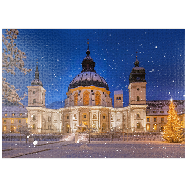 puzzleplate Kloster Ettal zur Weihnachtszeit 1000 Puzzle