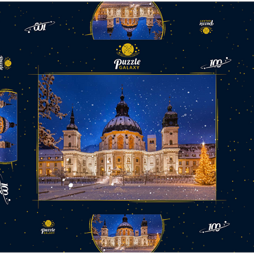 Kloster Ettal zur Weihnachtszeit 100 Puzzle Schachtel 3D Modell