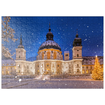 puzzleplate Kloster Ettal zur Weihnachtszeit 200 Puzzle