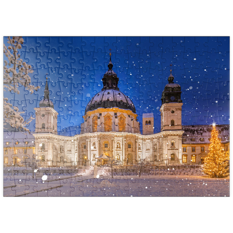 puzzleplate Kloster Ettal zur Weihnachtszeit 200 Puzzle