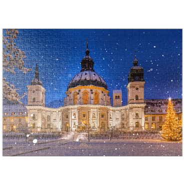 puzzleplate Kloster Ettal zur Weihnachtszeit 500 Puzzle